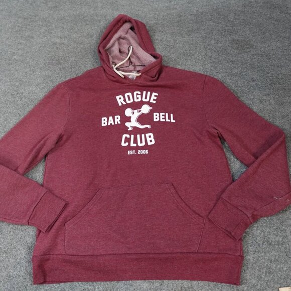 Rogue Other - Rogue Hoodie Sweatshirt Large Red Burgundy Barbell Club Official